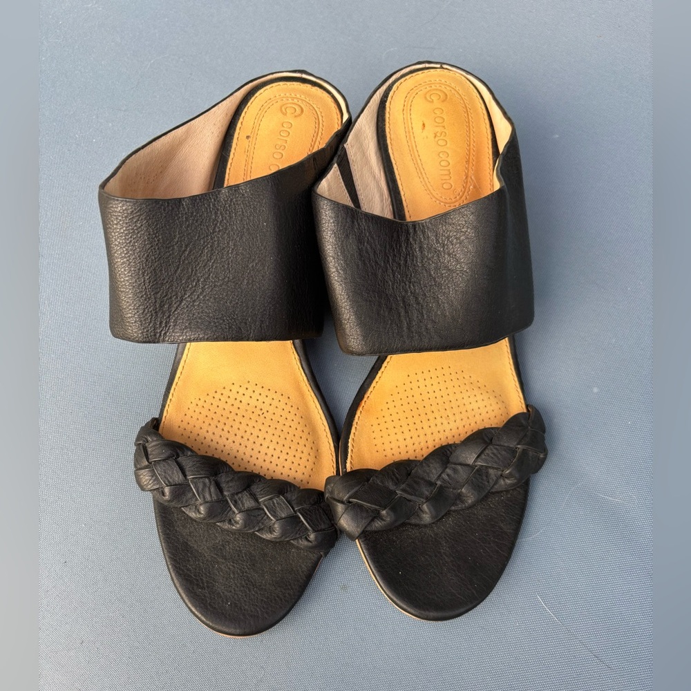 Corso Como | Leather Wedge Sandals
